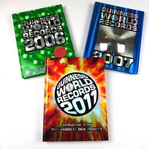 Lot of 3 GUINNESS WORLD RECORDS Books 2006, 2007, 2011